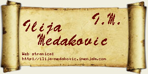 Ilija Medaković vizit kartica